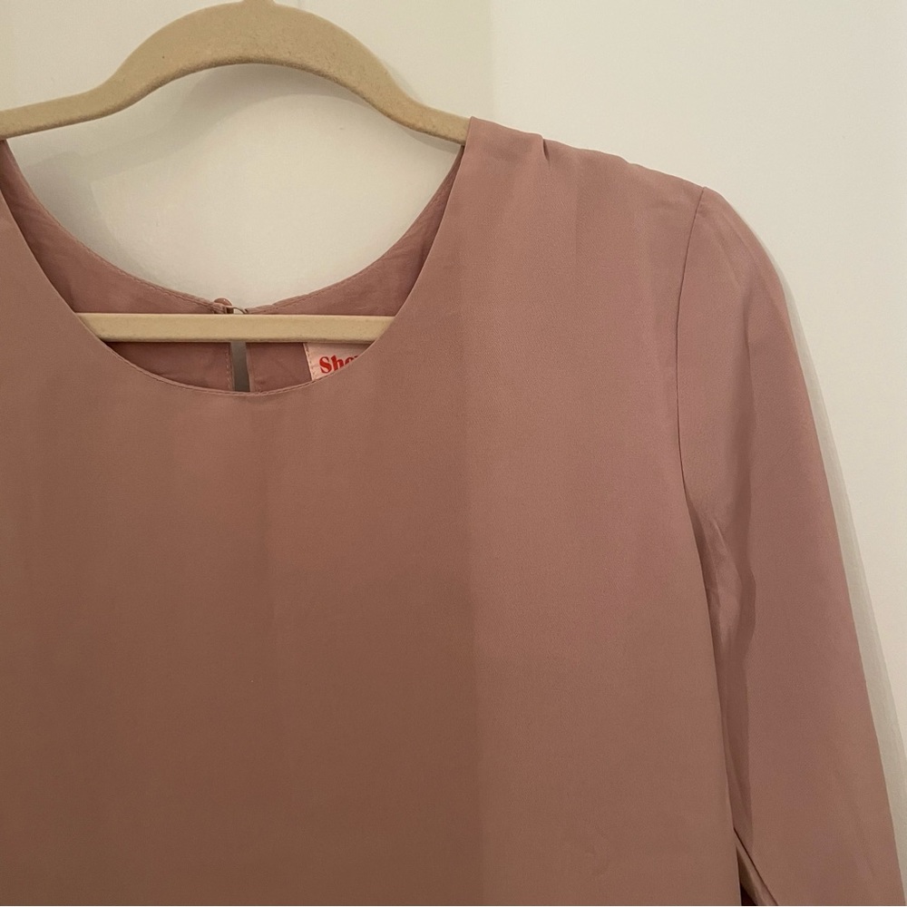 showpo // dusty pink 3/4 sleeve blouse